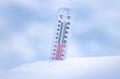 © Melinda Nagy - thermometer showing freezing temperature in winter