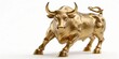 © amonallday - Golden Bull Statue on white Background