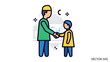 © Malik - Father and Son Shaking Hands.