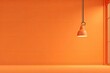 © ida - Modern empty room in orange hue with pendant lamp and window