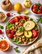 © Gail-Art - Fresh and Vibrant Still Life: Healthy Salad with Fruits and Vegetables - A Delicious and Nutritious Food Photography