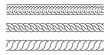 © Rahul - Black and white illustration displaying three different rope or cord patterns