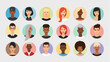 © Keyu - Diverse Group of People Avatars in Circles.