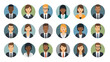 © Keyu - Diverse group of professional people avatars in circles.