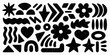 © Raju - Abstract black shapes and doodles arranged in a chaotic playful composition