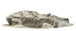 © 沈军 贡 - A large rocky formation with a sandy base, isolated on a white background. The rock features varied textures and is a natural geological structure. Ideal for geology and nature-related themes.