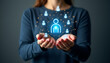 © nasimulpln - Person Holding Network of People Icons connection community