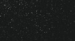 © S.Siam - Abstract black background with floating white dust particles and tiny dots, space-like grain texture vector illustration for night sky, snowfall effect, cosmic backdrop, overlay, motion graphics and m