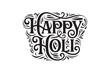 © Jawarla - Happy Holi Typography Lettering Designs – Minimal Festive Calligraphy Text Art