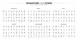 © Icon Majesty - Comprehensive set of thin line icons covering clinical study, medical diagnostics, blood analysis, oncology, molecular structures, and human bones isolated vector illustration