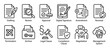 © Mr. Png - Business document and contract management icons representing the lifecycle from drafting and negotiation to approval, renewal, termination, and archiving in a clean, minimalist line art style
