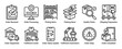 © Mr. Png - Set of black line icons for order fulfillment and logistics, illustrating the process from receiving an order to completion, including picking, packing, shipping, and delivery stages