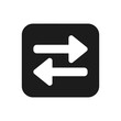 © Md Tariqul - Minimal flat icon showing opposite arrows in a square shape on a black background