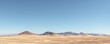 © TommyNa - Wide empty desert landscape with vast sandy plain and distant rocky mountains under a clear blue sky, ideal for minimal natural backgrounds and environmental openness concepts