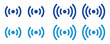 © Moin - Blue Wi- Fi Signal Icons wifi wireless isolated on transparent background