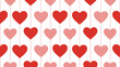 © Shahid - Pattern of red hearts on white background Vector