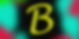Glowing neon letter b