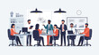 © Jersey - Business Professionals Discussing Project in Meeting Room.