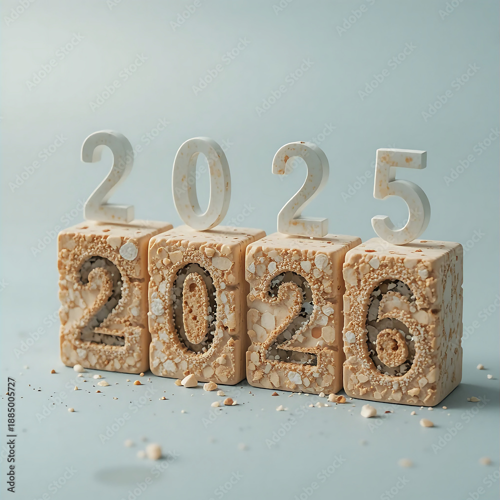 Transitioning from 2025 to 2026 with wooden blocks symbolizing target ...