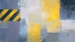© mamemo - 工事現場の注意表示を思わせる抽象ペイントアート