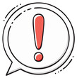 © Сергій Рудик - Exclamation mark in a speech bubble, concept of a warning or notification