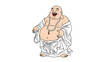 © Rangga - Laughing Buddha Statue Cartoon Illustration.
