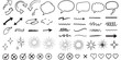 © HexaFrame - Hand Drawn Doodle Elements Set Arrows Speech Bubbles Check Marks Hearts.