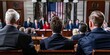 © bborriss - Politicians attending meeting at the white house congress in washington