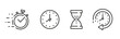 © Yurii - clock icons, icon set of clock, stopwatch, hourglass, time concept, line vector art