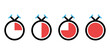 © EMRAN - Stopwatch vector set, timers vector illustration,countdown circle clock counter.