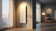 © Javid - Modern energy-efficient home heating radiator system on the interior wall. AI generated image