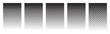 © drawing lines - Set of five vertical halftone gradient backgrounds. Black and white vector patterns fading from dark to light using dot textures.