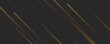 © Ragil - Premium background design with horizontal diagonal dynamic gold line pattern on black backdrop. Vector template for business banner, formal invitation, luxury voucher, prestigious gift certificate