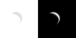 © Tomash - Bright White Glowing Crescent Moon Shape On Transparent Background PNG