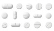 © Abdul - Healthcare white medicine pills and tablets vector assortment