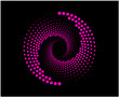 © belkas - Dots Halftone Dotted Speed Lines Spiral Circular Pink Abstract Design Vector Illustration Background