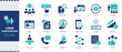 © RKvenom - User onboarding solid vector icon collection, welcome, sign up, user guide, tutorial, UX, login,User Onboarding icon set for introduction, tutorials, walkthroughs and UX UI