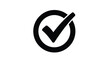© MSTMARIA - a simple black checkmark icon inside a circle a clear confirmation symbol silhouette