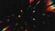 © Auraclicks - Vibrant rainbow light streaks and bokeh particles on a dark background creating a festive atmosphere with colorful abstract shapes and dynamic motion blur