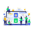 © Budi - Team Collaborating on Digital Project Management Interface.