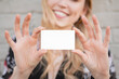 © Rawpixel.com - Business card png mockup, transparent design in woman's hand