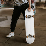 PNG skateboard mockup, customizable sport product