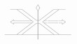 © Aurora - Schematic diagram of a railway diamond crossing with parallel tracks and directional arrows.