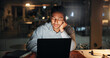 © SparkPix/peopleimages.com - Tired, businessman and night in office on laptop for finance review, deadline and research. Bored, working late and person on computer with fatigue, exhausted and brain fog for financial report