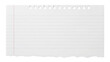 © Emilija - Lined notebook paper isolated PNG on transparent background, torn sheet with holes for school notes and reminders, stationery design element