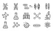 © MstRuna - Educational biochemistry vector line icons with editable stroke isolated on white
