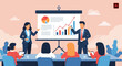 © Rahsya Studio - Corporate Business Team Presentation. Professionals Discussing Financial Growth Charts and Data Analysis in a Conference Meeting.