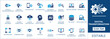 © FlatCore Studio - Digital transformation and innovation icon set featuring automation, industry 4.0, AI, cloud technology, blockchain, big data analytics, and smart business evolution symbols.