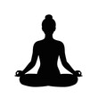 © trungnghiadang - Line icon of meditating figure in lotus position.
