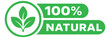 © Vision by Alamin - 100 percent organic label sticker badge, 100% natural seal, 100% organic emblem, vector illustration for packaging, healthy food branding, sustainable product label, eco-friendly marketing concept
